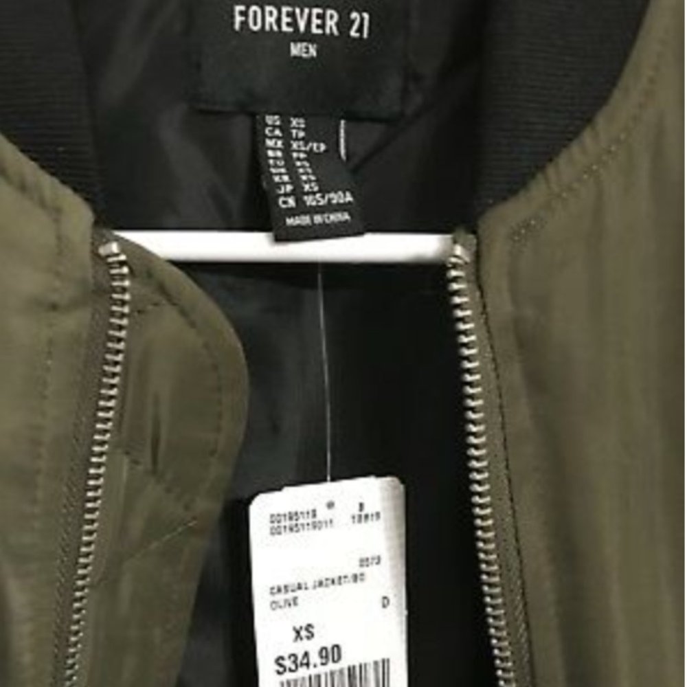 Forever 21 Extended Longline Bomber Jacket